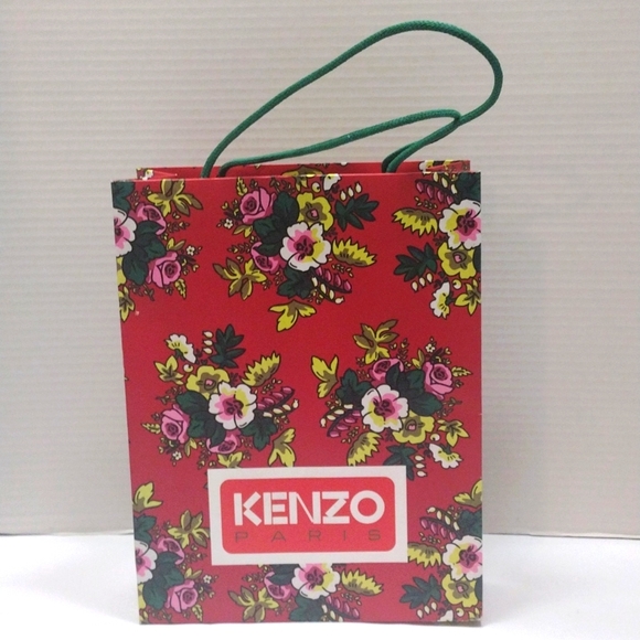 Kenzo Handbags - Kenzo Paris Red Floral Paper Bag